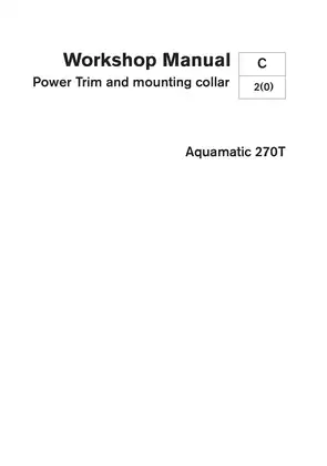 Volvo Penta Aquamatic 270, 270 T, AQ270 outboard engine workshop manual