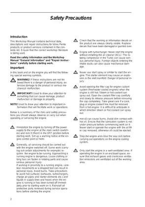 Volvo Penta Aquamatic 270, 270 T, AQ270 outboard engine workshop manual Preview image 4