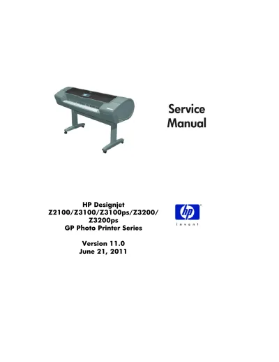 Preview: HP Designjet Z2100, Z3100, Z3100ps, Z3200, and Z3200ps Service Manual OEM