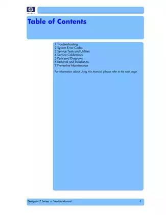 HP Designjet Z Series Service Manual for Photo Printers Preview image 3