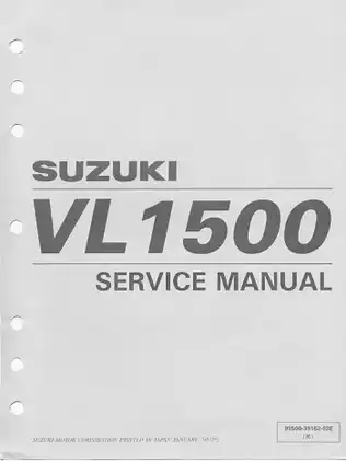 1998-2000 Suzuki Intruder VL1500,  VL1500X,  VL1500Y repair manual Preview image 1