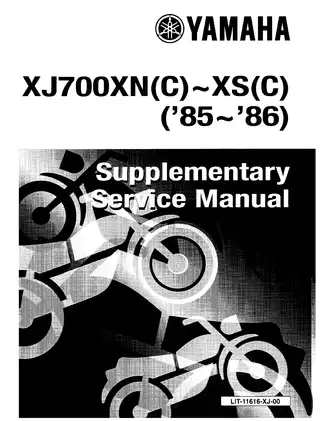 1985-1986 Yamaha XJ700 Maxim repair manual Preview image 1