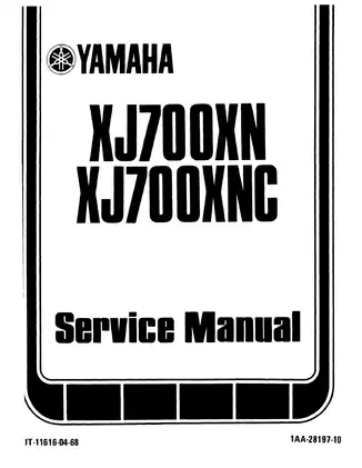 Yamaha XJ700XN/XNC Complete Service Manual - Repair Guides & Maintenance Tips Preview image 2