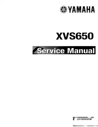 1998-2011 Yamaha XVS650 V-Star Classic Silverado Custom service manual Preview image 1