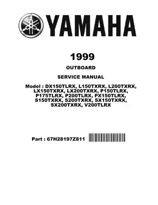 1999-2003 Yamaha 130 hp, 150 hp, 200 hp saltwater outboard manual Preview image 2