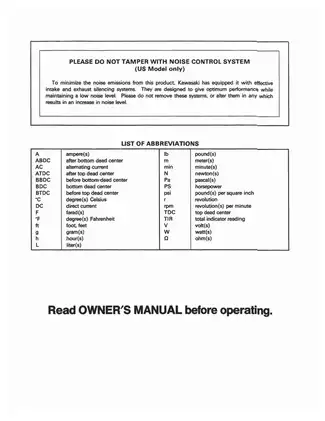 Kawasaki MULE 2510 & 2520 Utility Vehicle Service Manual Preview image 4