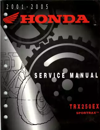 2001-2005 Honda Sportrax 250EX, TRX250EX service manual Preview image 1