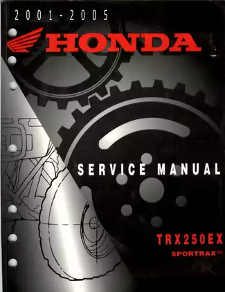 Honda Sportrax TRX250EX Service Manual (2001) - Complete Repair & Maintenance Guide