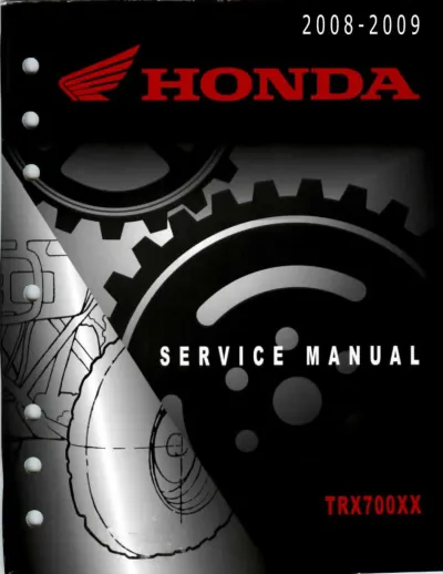 Preview: 2008–2009 Honda Sportrax TRX700XX ATV Service Manual (OEM)