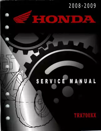 2008-2009 Honda Sportrax 700XX, TRX700XX service manual Preview image 1