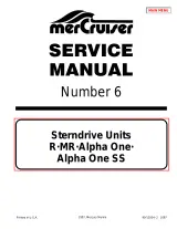 MerCruiser Sterndrive Units R, MR, Alpha One, and Alpha One SS 1983–1990 Service Manual #6 OEM (P/N 90-12934) – preview page 1
