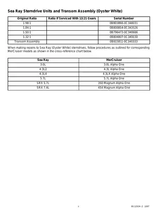 1983-1990 MerCruiser Number 6, R, MR, Alpha One, SS Sterndrive service manual Preview image 4