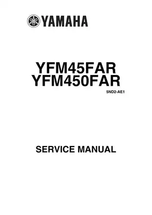 2002-2006 Yamaha Kodiak 450, YFM45FAR, YFM450FAR, YFM450 ATV service manual Preview image 1