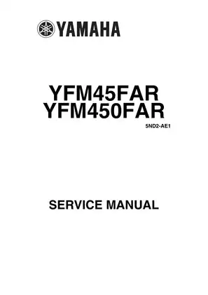 Yamaha YFM450FAR Service Manual (2002 Edition)