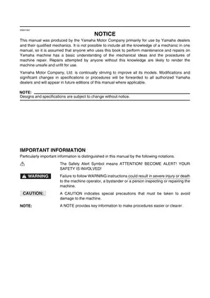 Yamaha YFM450FAR Service Manual (2002 Edition) Preview image 4