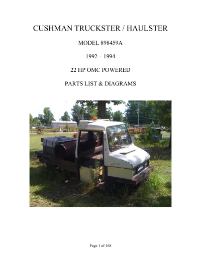 Preview: 1992–1994 Cushman Truckster and Haulster Parts Catalog (P/N E503101)