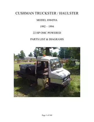 1992-1994 Cushman Truckster/Haulster parts list & diagrams