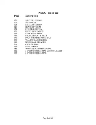1992-1994 Cushman Truckster/Haulster parts list & diagrams manual page 4 preview Cushman 1992-1994 Cushman Truckster/Haulster parts list & diagrams manual preview page 4 - thumbnail