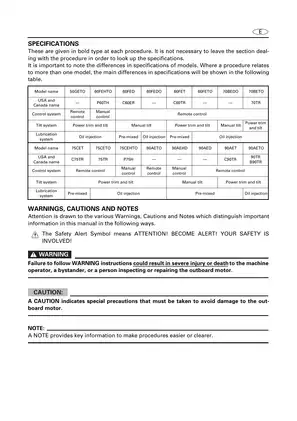 Yamaha Outboard 50HP-90HP Service Manual Preview image 4