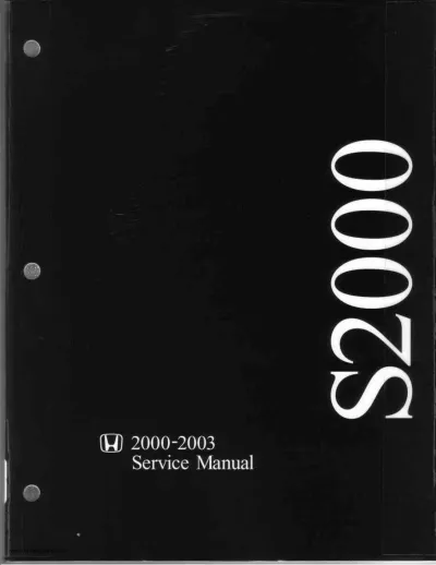 2000–2003 Honda S2000 Service Manual (First Edition 09/2002)