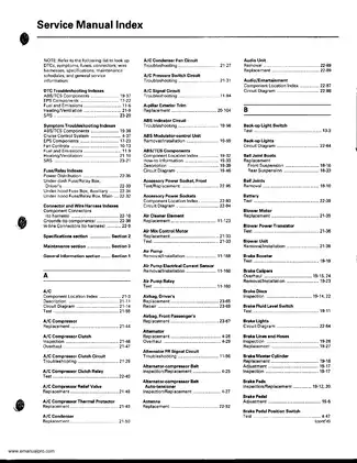 Honda S2000 2000-2003 Service Manual - Comprehensive Vehicle Guide Preview image 3