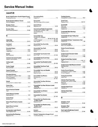 Honda S2000 2000-2003 Service Manual - Comprehensive Vehicle Guide Preview image 4