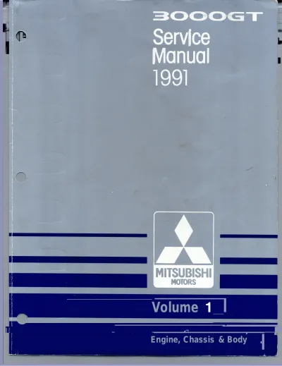1991 Mitsubishi 3000GT / SL / VR-4 Service Manual (OEM)