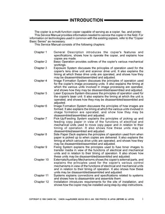 Canon imageRUNNER 400/330 Service Manual (1999 Edition) - Expert Guidance for Repair and Maintenance Preview image 4