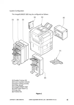 Canon imageRUNNER iR600 multifunctional device parts list and service guide Preview image 5
