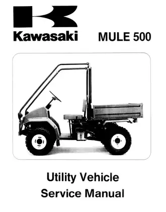 Kawasaki KAF 300 Mule 500 Utillity Vehicle service manual Preview image 2