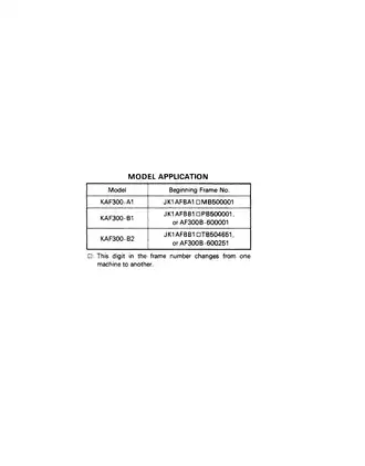 Kawasaki KAF 300 Mule 500 Utillity Vehicle service manual Preview image 4