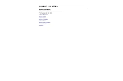 Preview: 2006 Buell Ulysses XB12X Service Manual (P/N 99494-06Y)