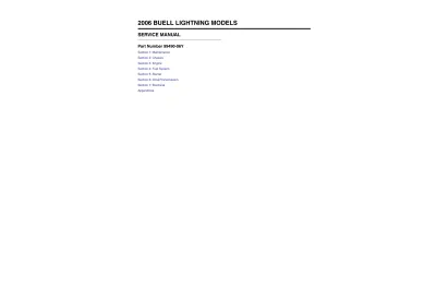 Preview: 2006 Buell Lightning XB9S, XB12S Factory Service Manual (P/N 99490-06Y)