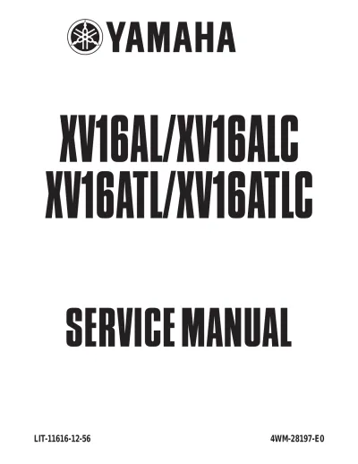 Preview: 1998–1999 Yamaha XV16AL, XV16ALC, XV16ATL, AV16ATLC Factory Service Manual (P/N LIT-11616-12–56)