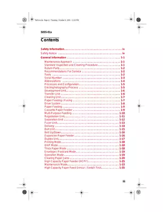 Lexmark C910 Color Printer Service Manual PDF Preview image 2