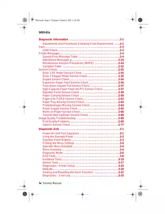 Lexmark C910 Color Printer Service Manual PDF Preview image 3