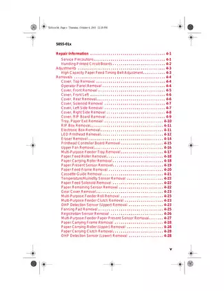 Lexmark C910 Color Printer Service Manual PDF Preview image 4