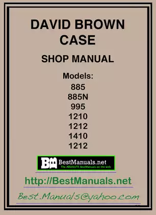 David Brown Case 885, 885N, 995, 1210, 1212, 1410, 1412 Utility Tractor manual