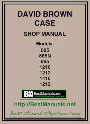 David Brown Case Shop Manual for Models 885, 995, 1210, 1212, 1410, 1412