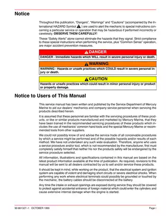 1998-2001 Mercruiser 305 CID 5.0L 350 CID 5.7L & 6.2L, GM V-8, number 24 marine engine service manual Preview image 3