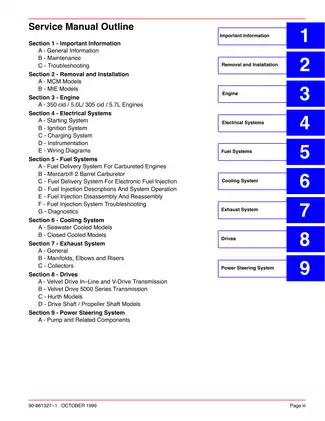 1998-2001 Mercruiser 305 CID 5.0L 350 CID 5.7L & 6.2L, GM V-8, number 24 marine engine service manual Preview image 5