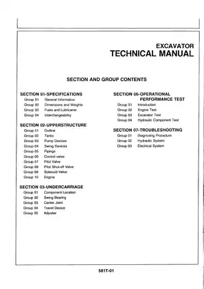 Hitachi KM581E Technical Manual - Excavator Repair and Service Guidelines Preview image 3