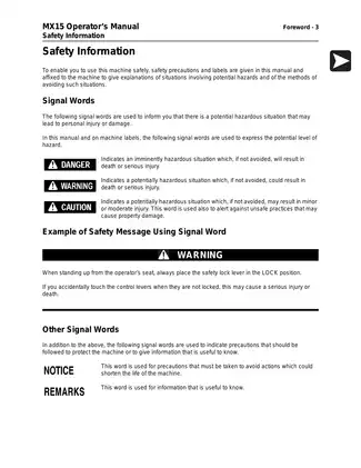 Ditch Witch MX15 mini excavator operator´s manual Preview image 4