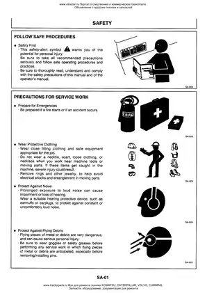 Comprehensive Service Manual for KOMATSU, CATERPILLAR, and VOLVO Equipment