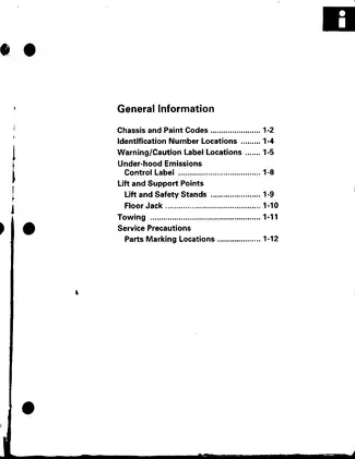 1998 Acura Integra shop manual Preview image 2