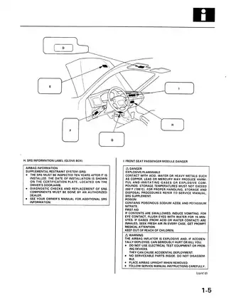 1997 Acura 1.6EL service manual Preview image 5