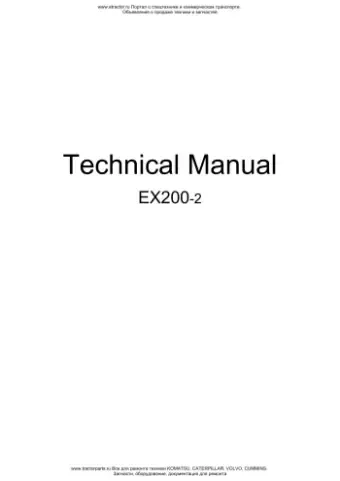 Preview: 1984–1992 THitachi EX200-2 Excavator echnical Manual (P/N 108I-01 / T107-01–01-001)