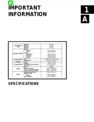 Mercury Mariner outboard 40hp, 50hp, 55hp, 60hp repair manual Preview image 1