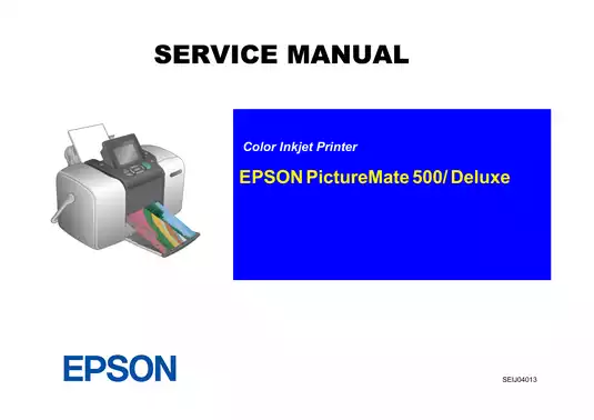 Epson PictureMate 500 deluxe printer service manual Preview image 1