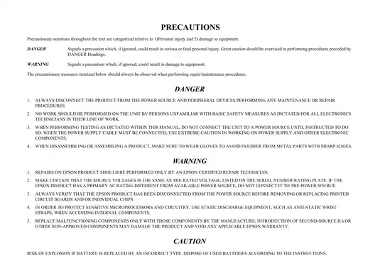 EPSON PictureMate 500 Deluxe Service Manual - Comprehensive Repair and Maintenance Guide Preview image 3